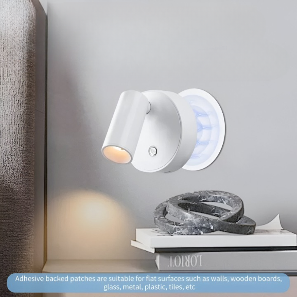 Lampe de Chevet Sans Fil Rechargeable à Trois Couleurs - Lampe Murale Magnétique Polyvalente