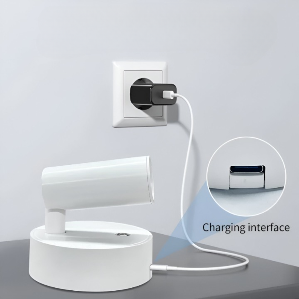 Lampe de Chevet Sans Fil Rechargeable à Trois Couleurs - Lampe Murale Magnétique Polyvalente