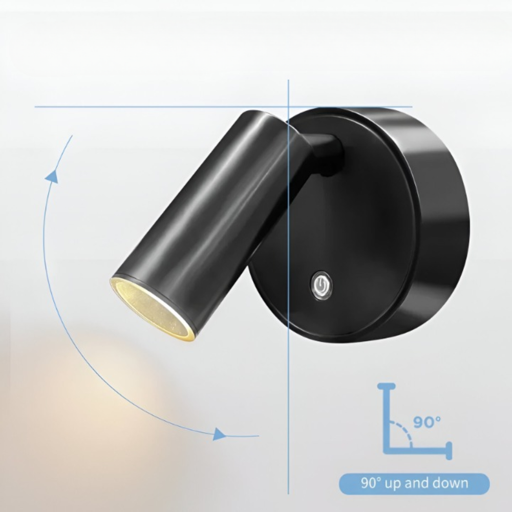 Lampe de Chevet Sans Fil Rechargeable à Trois Couleurs - Lampe Murale Magnétique Polyvalente