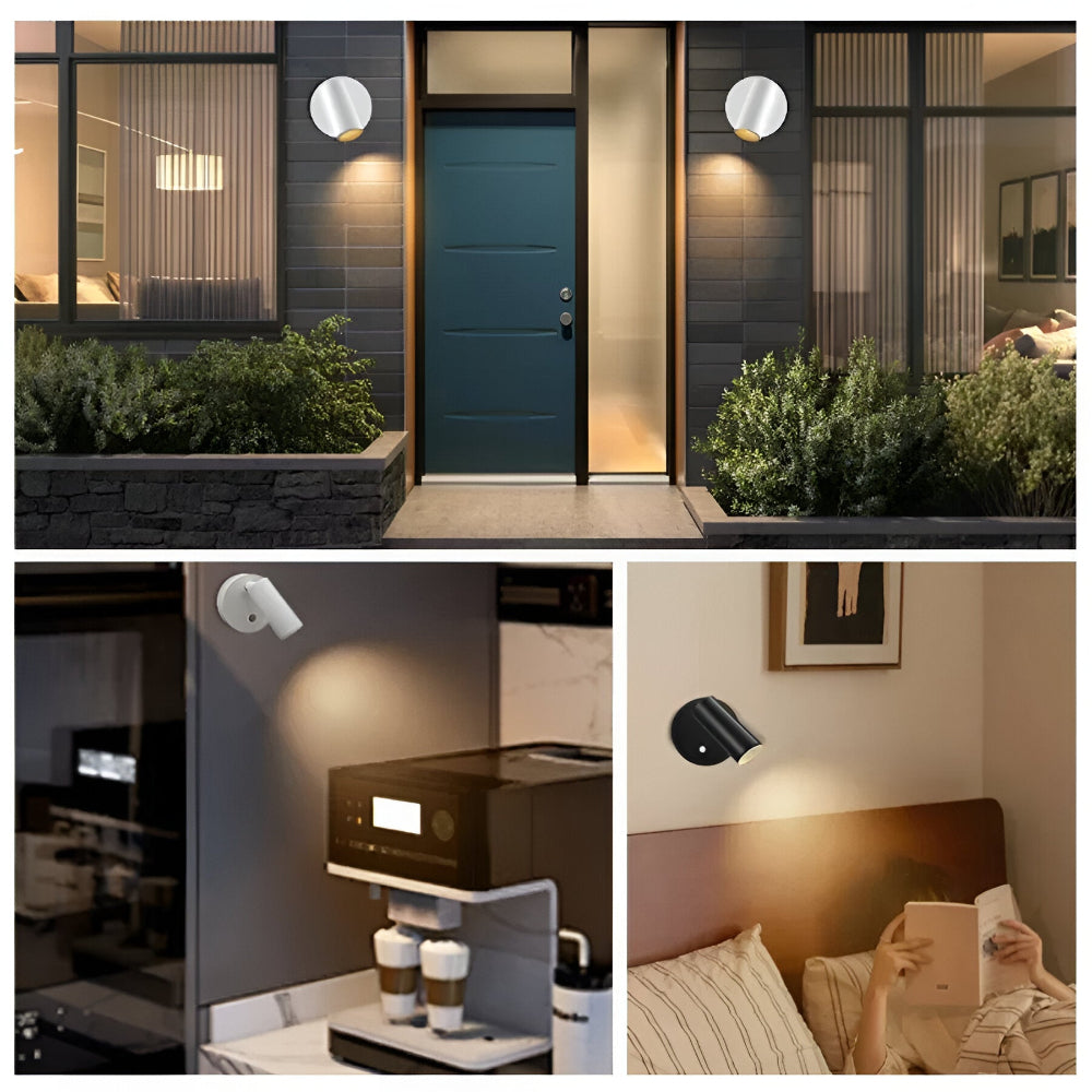 Lampe de Chevet Sans Fil Rechargeable à Trois Couleurs - Lampe Murale Magnétique Polyvalente