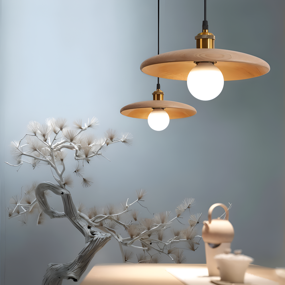 Hikaria Suspension – Suspension en Bois au Design Minimaliste Japonais