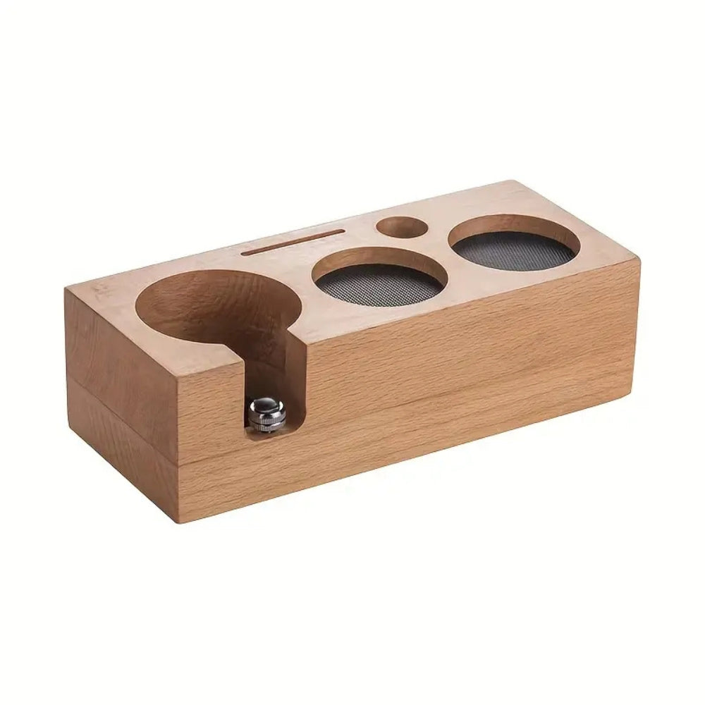 Station de tamper rectangulaire en bois
