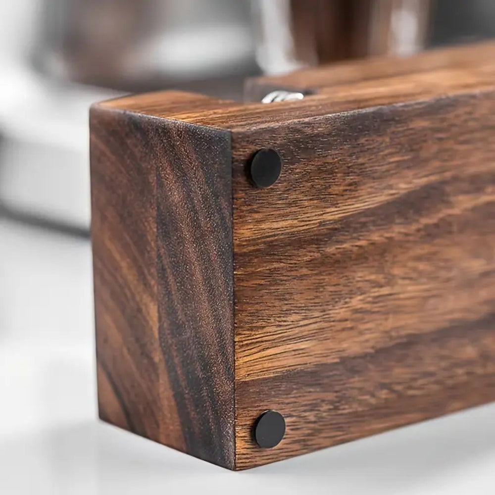 Station de tamper rectangulaire en bois