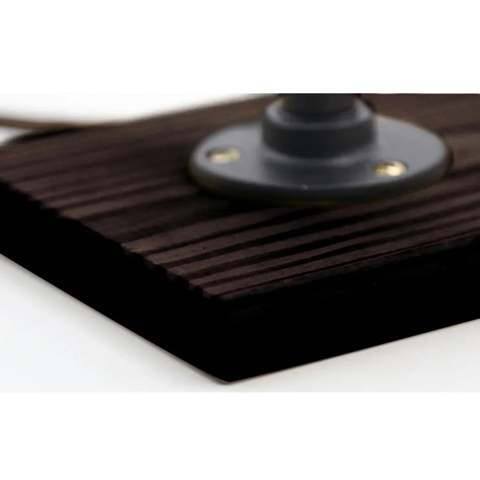 Lampe de table en métal noir – lampe vintage avec détails en bois