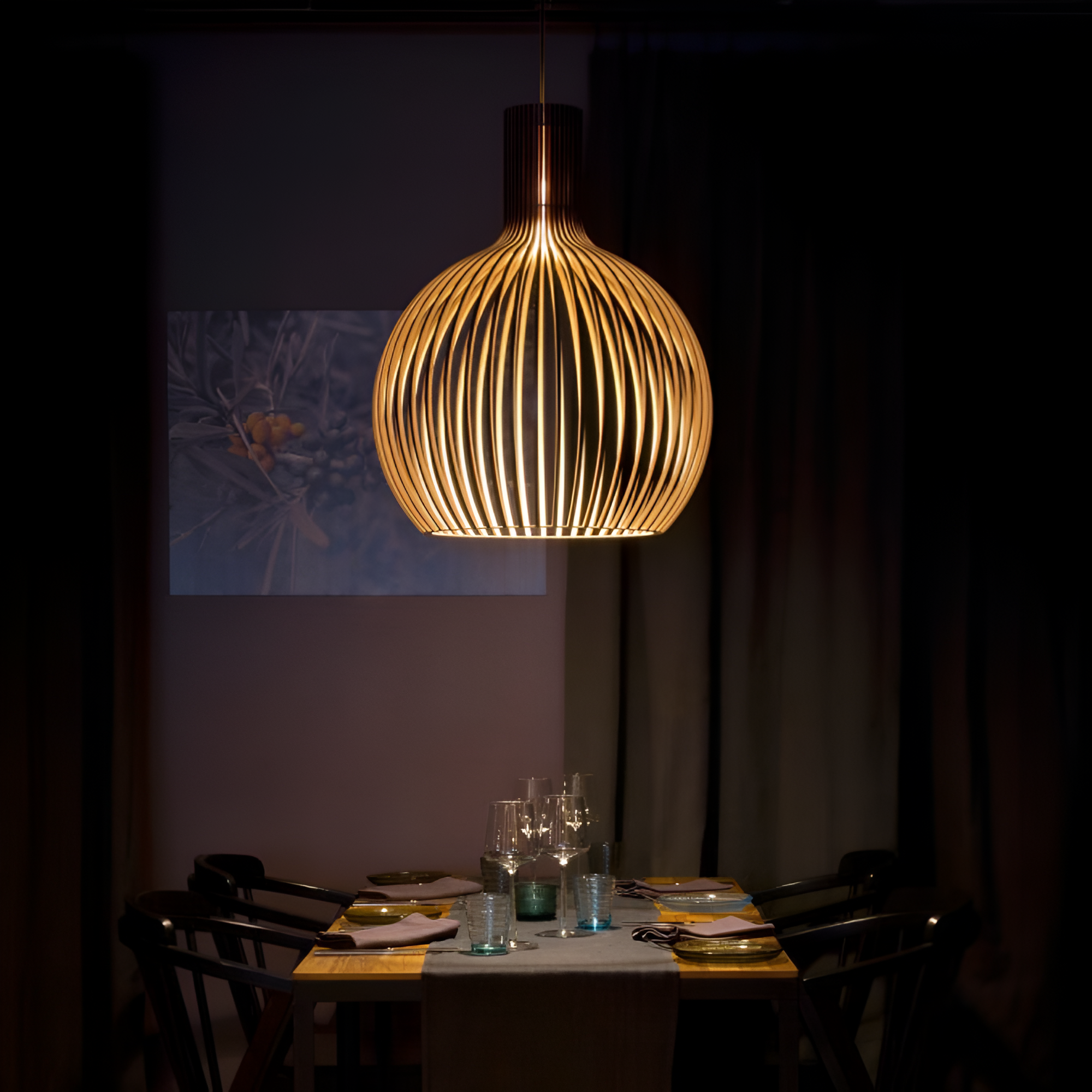 Lampe Suspendue Nordic Wood – Lampe Vintage en Bois avec Design Rustique pour le Salon