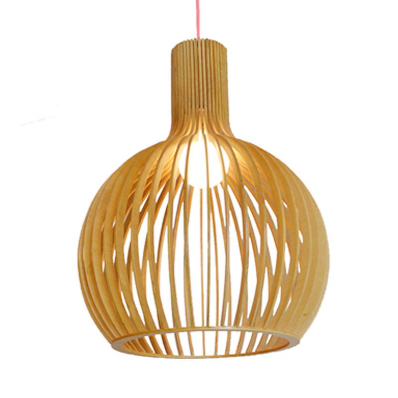 Lampe Suspendue Nordic Wood – Lampe Vintage en Bois avec Design Rustique pour le Salon
