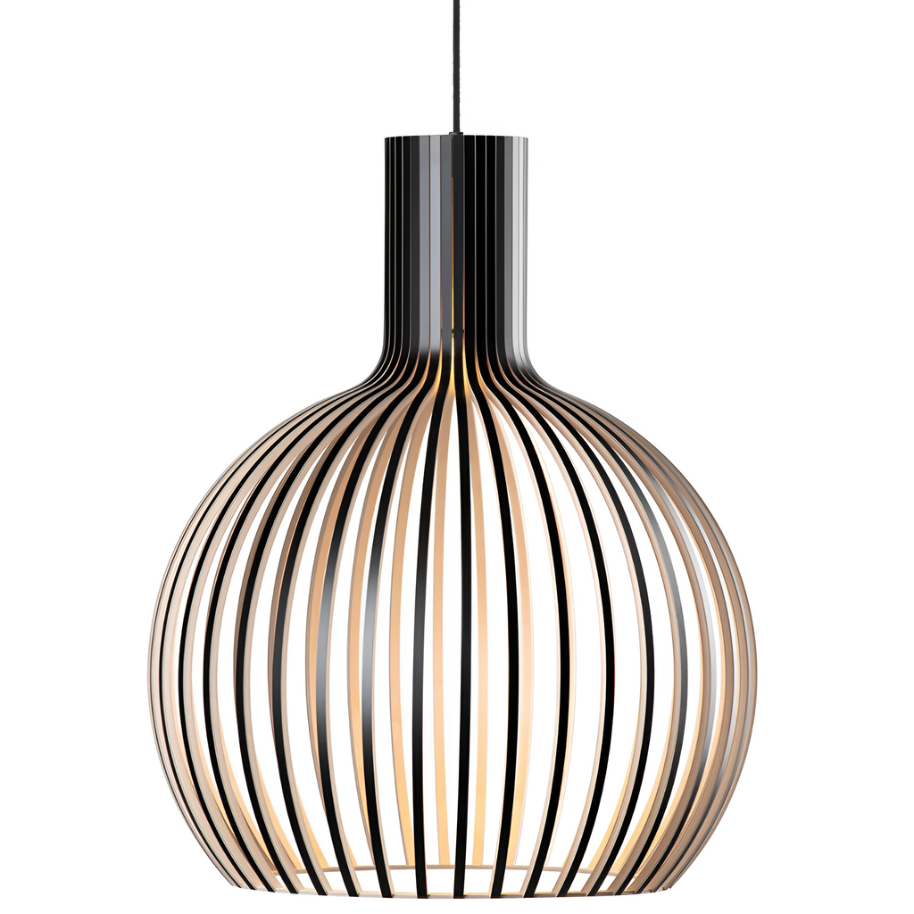 Lampe Suspendue Nordic Wood – Lampe Vintage en Bois avec Design Rustique pour le Salon