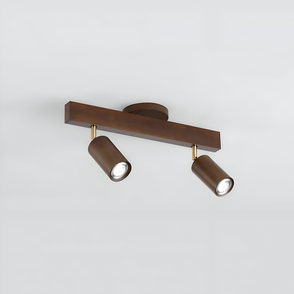 NordBeam – Spot de Plafond Réglable en Bois et Métal avec Éclairage LED