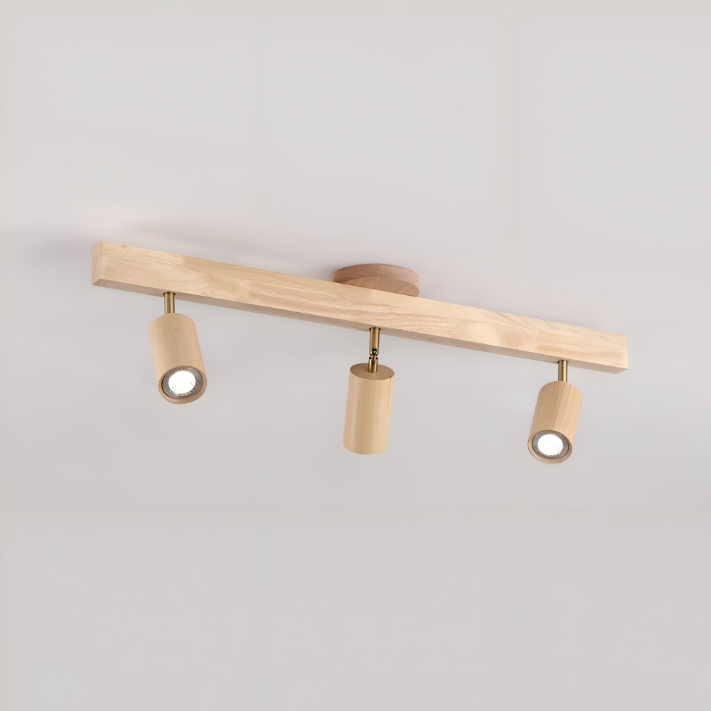 NordBeam – Spot de Plafond Réglable en Bois et Métal avec Éclairage LED
