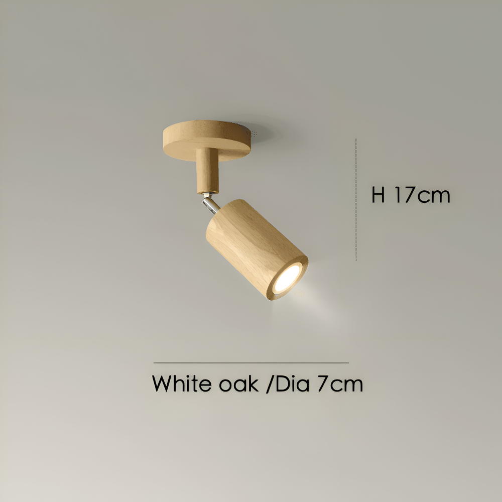 NordBeam – Spot de Plafond Réglable en Bois et Métal avec Éclairage LED