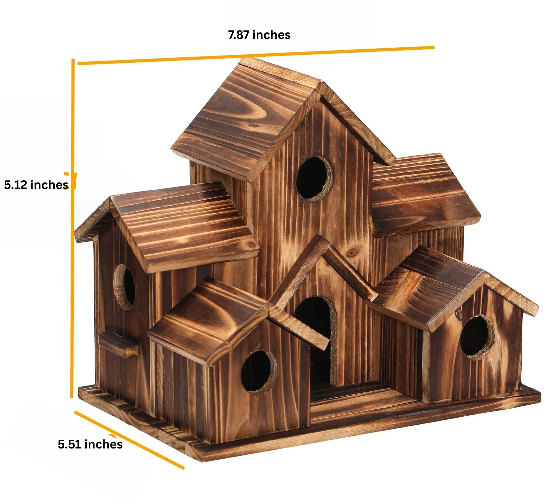 Skanto | Maison à oiseaux en bois fait main avec 6 trous