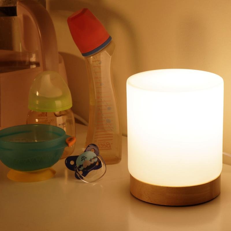 LumaTouch Mini – Élégante lampe de table en verre avec fonction tactile et éclairage à 360°