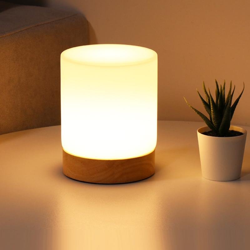 LumaTouch Mini – Élégante lampe de table en verre avec fonction tactile et éclairage à 360°