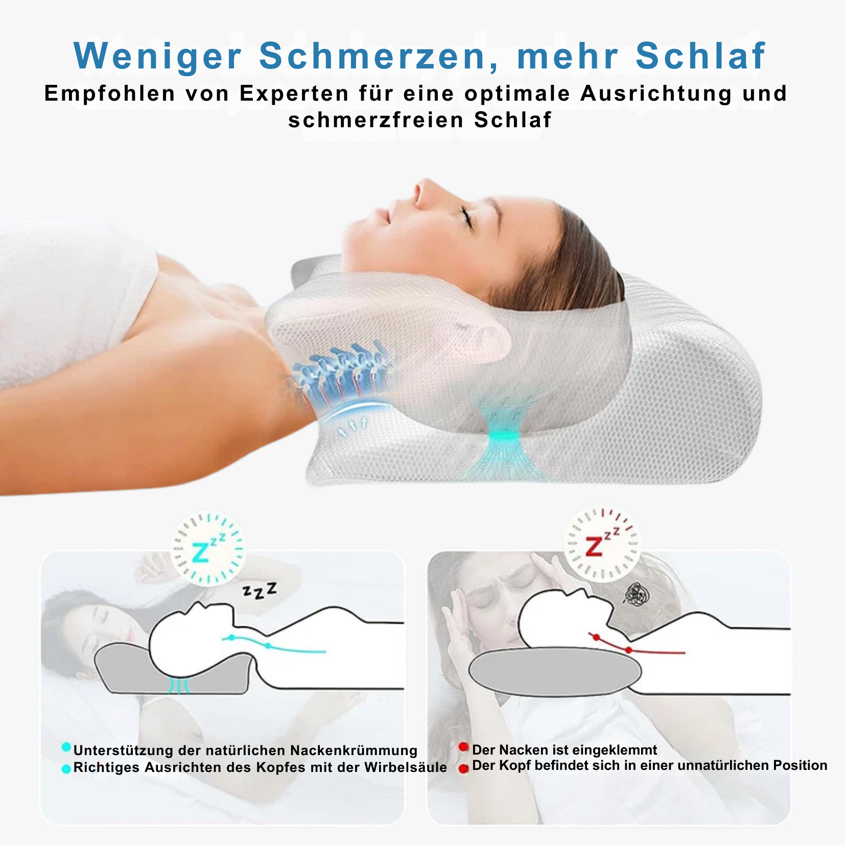 ZenHaven™ Oreiller en Mousse à Mémoire