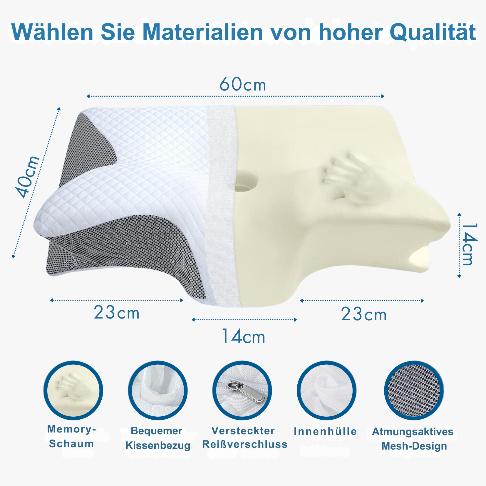 ZenHaven™ Oreiller en Mousse à Mémoire