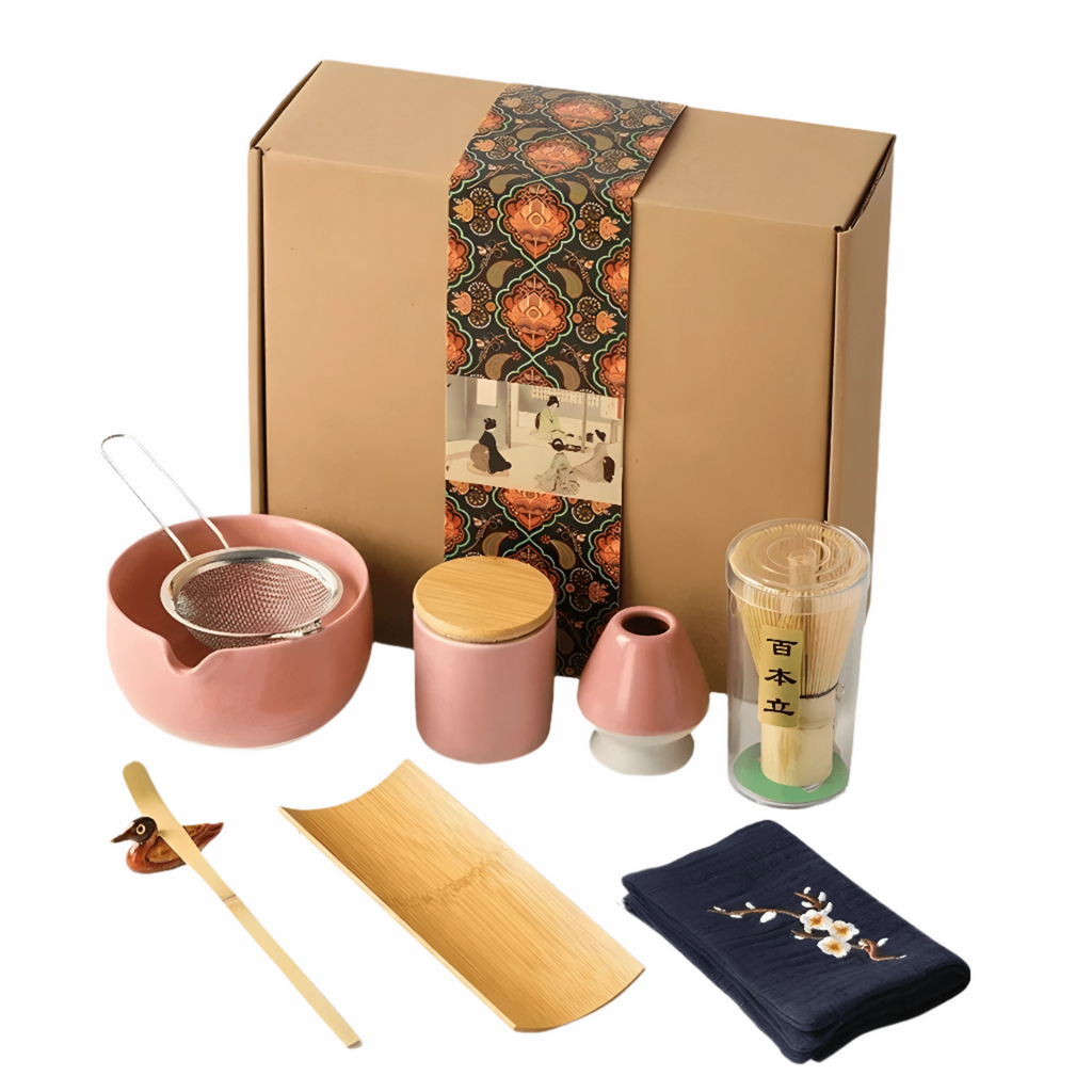 Ensemble de thé Matcha en céramique fait à la main