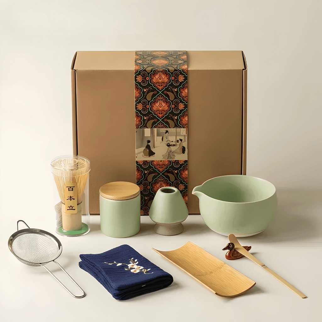 Ensemble de thé Matcha en céramique fait à la main