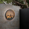 Lampe murale LED extérieure avec motif montagneux