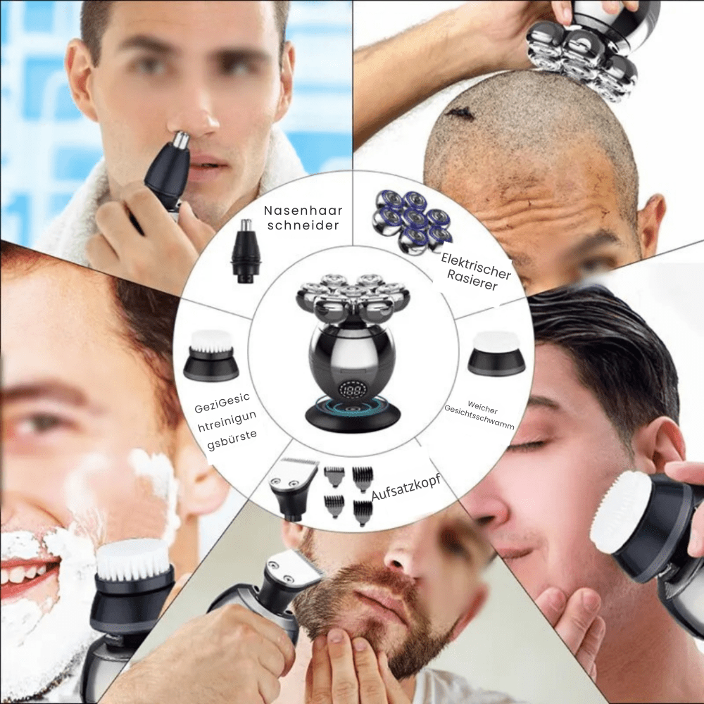 Skanto | Rasoir électrique 7D avec protection contre l'eau IP68 et chargement USB