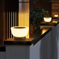 Lampe solaire extérieure à poteau avec bol lumineux