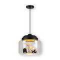 Lampe suspendue pour enfants en verre avec motifs d'animaux nordiques