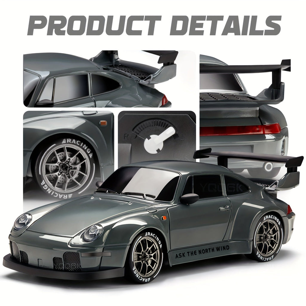 Skanto | Ultimate 1:24 Voiture de Drift RC avec roues LED – Jouet de course rechargeable 4WD