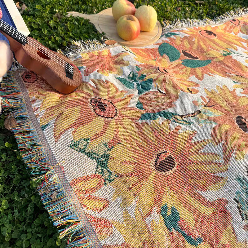 Couverture de pique-nique imperméable avec motif floral 180x230 cm