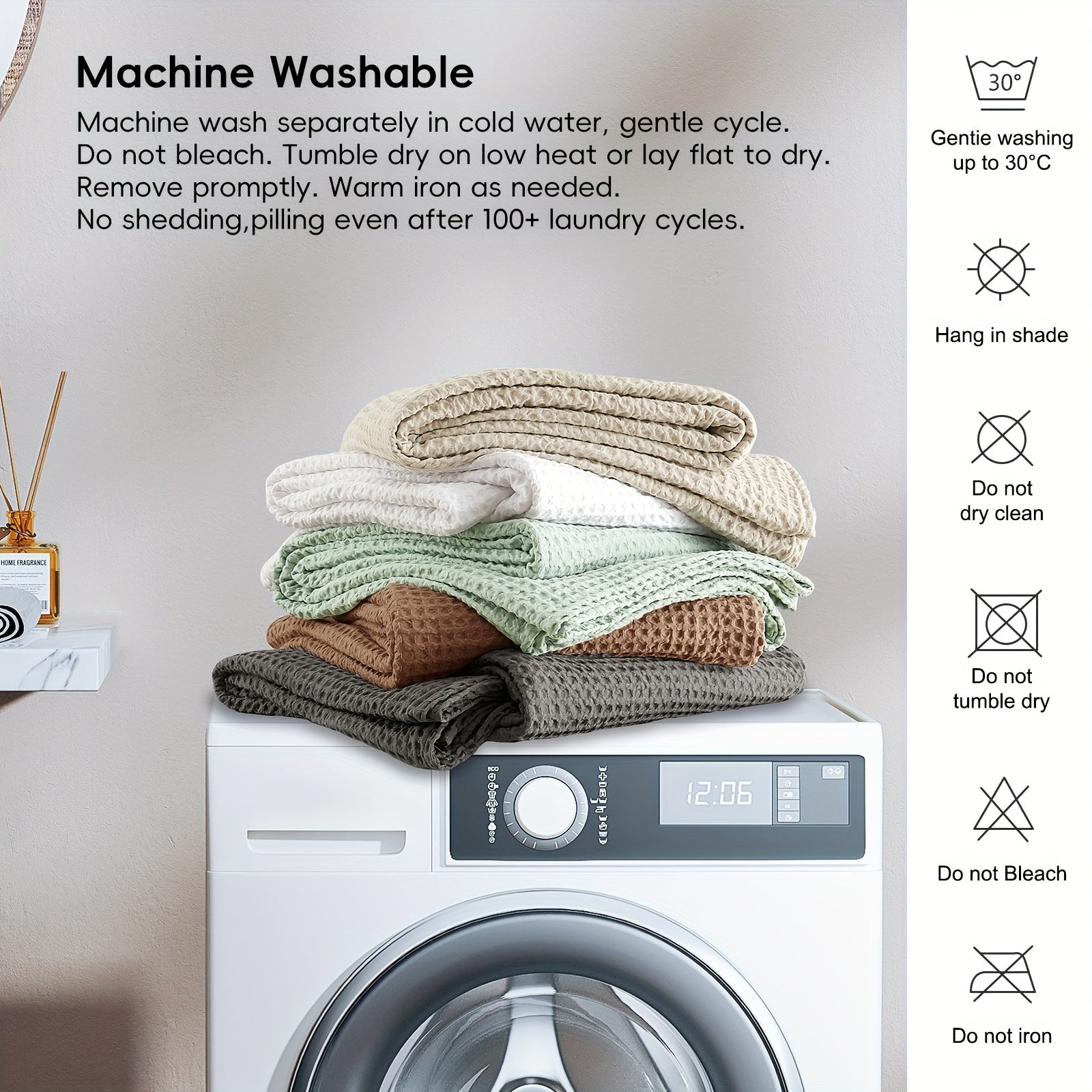 CLOUDWEAVE – Couverture légère en waffle pour un confort douillet toute l'année