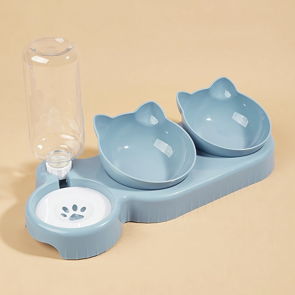 CATNIBBLE - Bols inclinés avec système d'eau gravitaire et design de cou protecteur