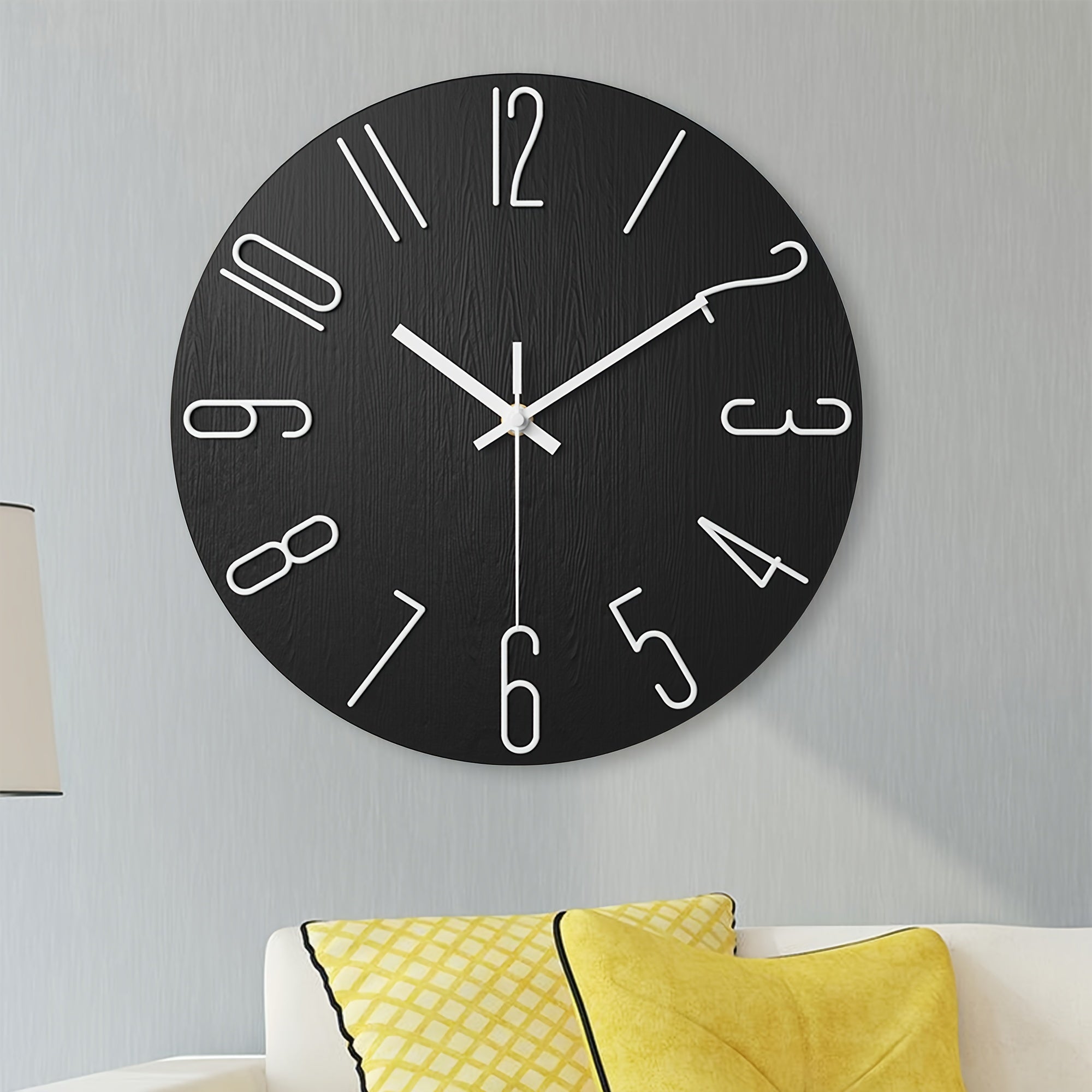 OAKTIDE - Horloge murale contemporaine conçue pour des intérieurs modernes et silencieux