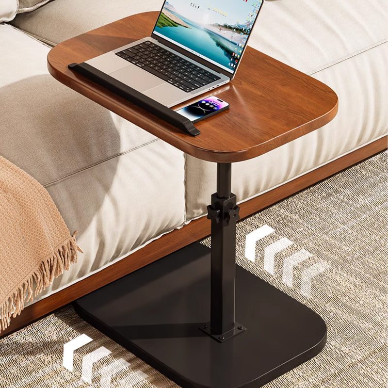 Table d'appoint réglable avec roulettes | Table pour ordinateur portable/lit réglable en hauteur et en inclinaison | Design en C gain de place pour canapé et lit | Facile à déplacer