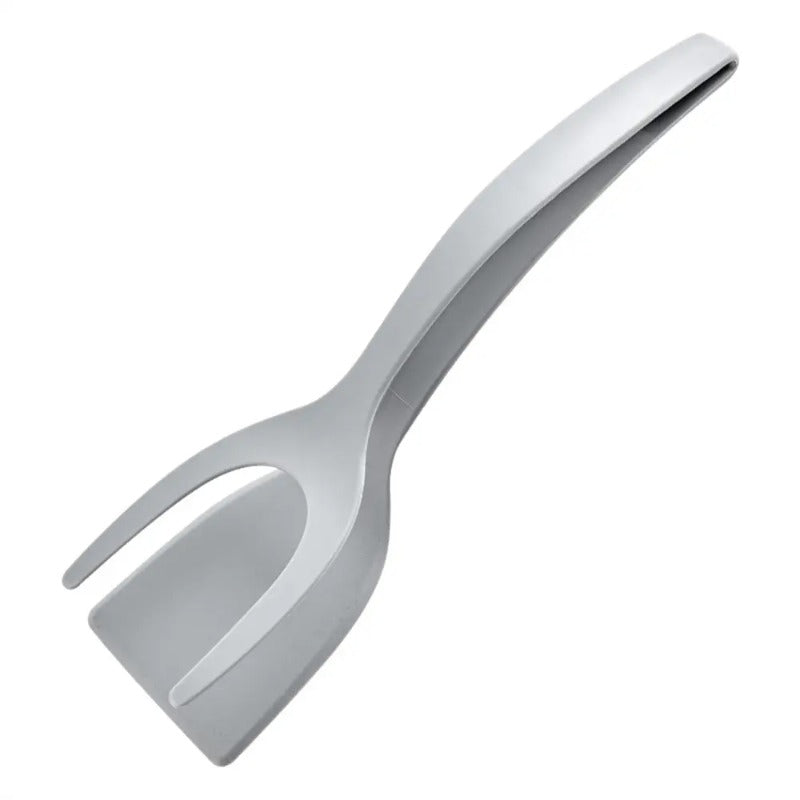Spatule en silicone | Ustensile 2-en-1 pour retourner et saisir les poêles antiadhésives | Résistant à la chaleur, compatible lave-vaisselle | Noir/Rouge/Gris