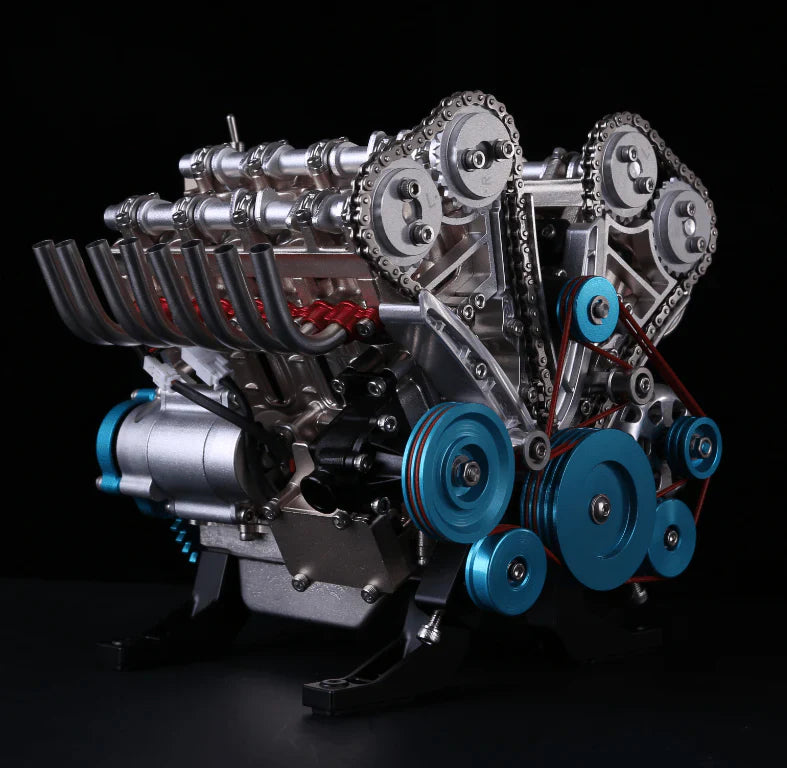 Modèle de moteur automobile | 8 cylindres | Objet de collection en résine massive | Objet d'apprentissage et de décoration