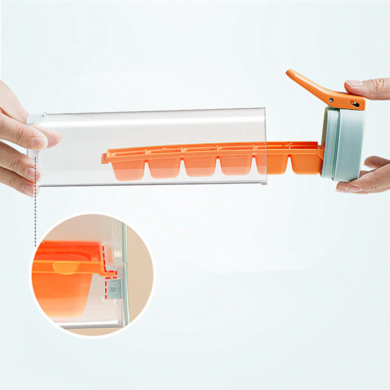 1+1 GRATUIT | FrostPulse™ | Moule à glaçons avec bouton – Hygiénique, facile à retirer & gain de place