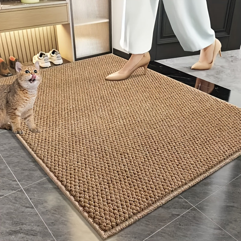 LUMEDWELL - Tapis d'entrée décoratif en forme d'ananas avec surface texturée et design anti-dérapant