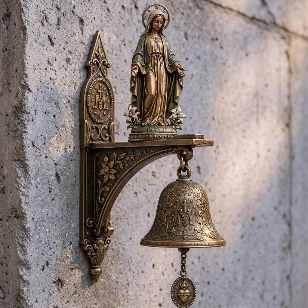 Horloge Murale en Bronze pour Prière et Autel Domestique