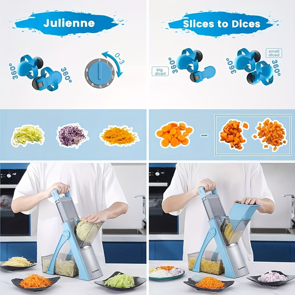 Coupe-légumes Multifonctionnel – Sûr, Réglable et Avec Grande Capacité de Récupération