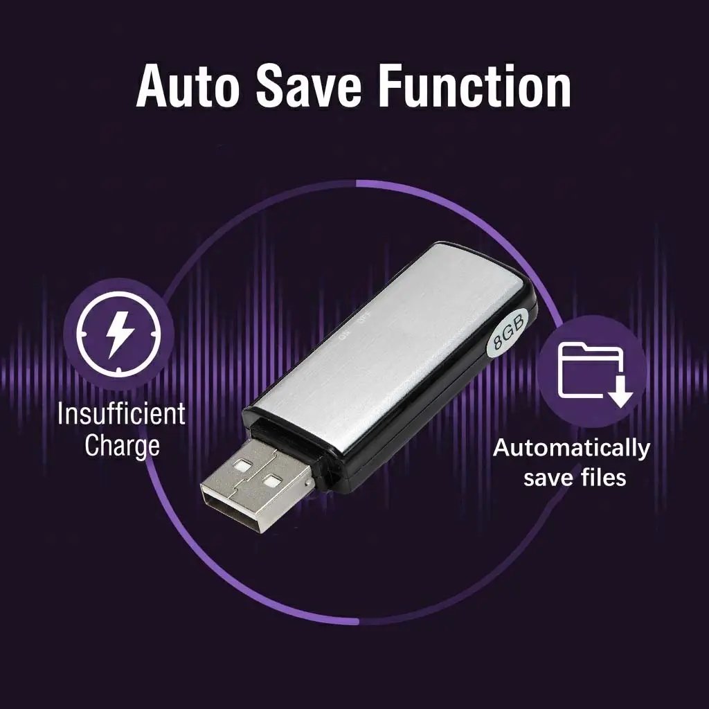 ECHONOVA – Enregistreur Audio USB avec Détection de Voix Intelligente