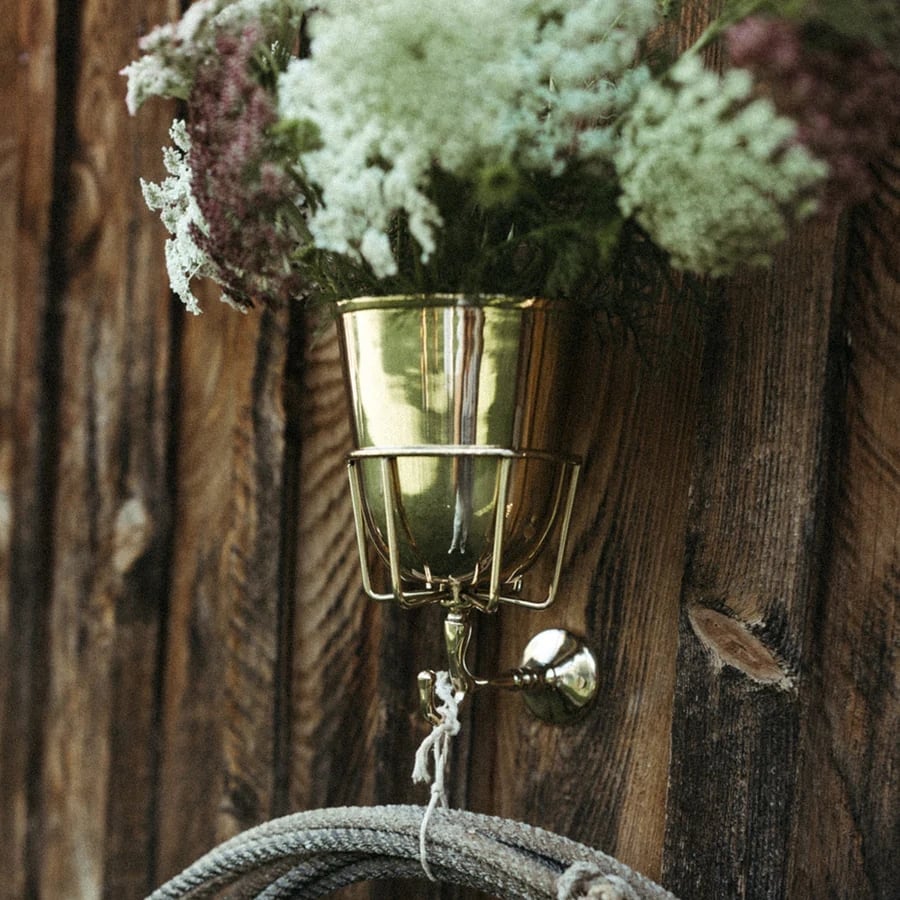 Vase mural vintage | Fait main | Laiton ou Nickel | Rangement polyvalent