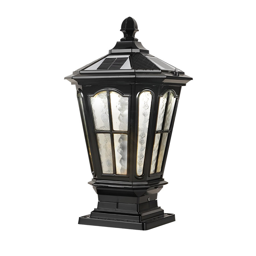 Lampe de jardin solaire sur socle en aluminium