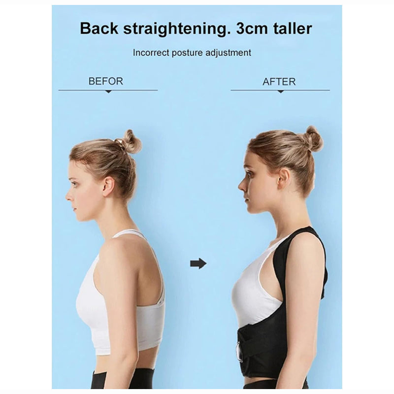 CORRECTEUR DE POSTURE AJUSTABLE POUR FEMMES ET ENFANTS - SUPPORT DORSAL RESPIRANT