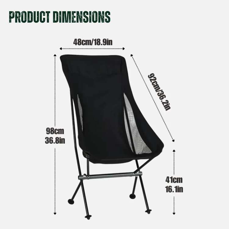 Confort Partout – Chaise Pliable Ultralégère pour Campings, Plages et Festivals