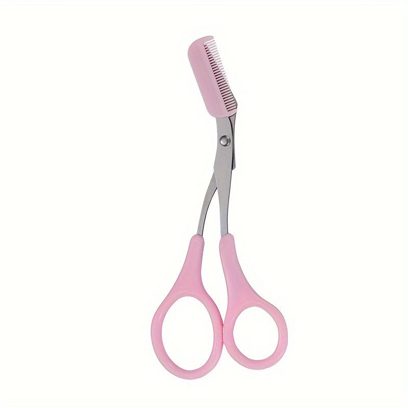 SHARPMATE - Ciseaux à sourcils en acier inoxydable avec mini peigne tondeuse
