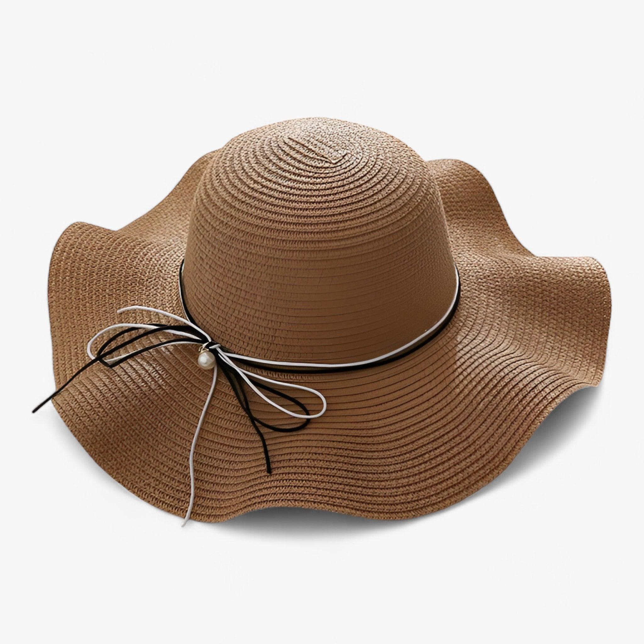 Chapeau de plage féminin aéré avec nœud et protection UV - BreezeBow