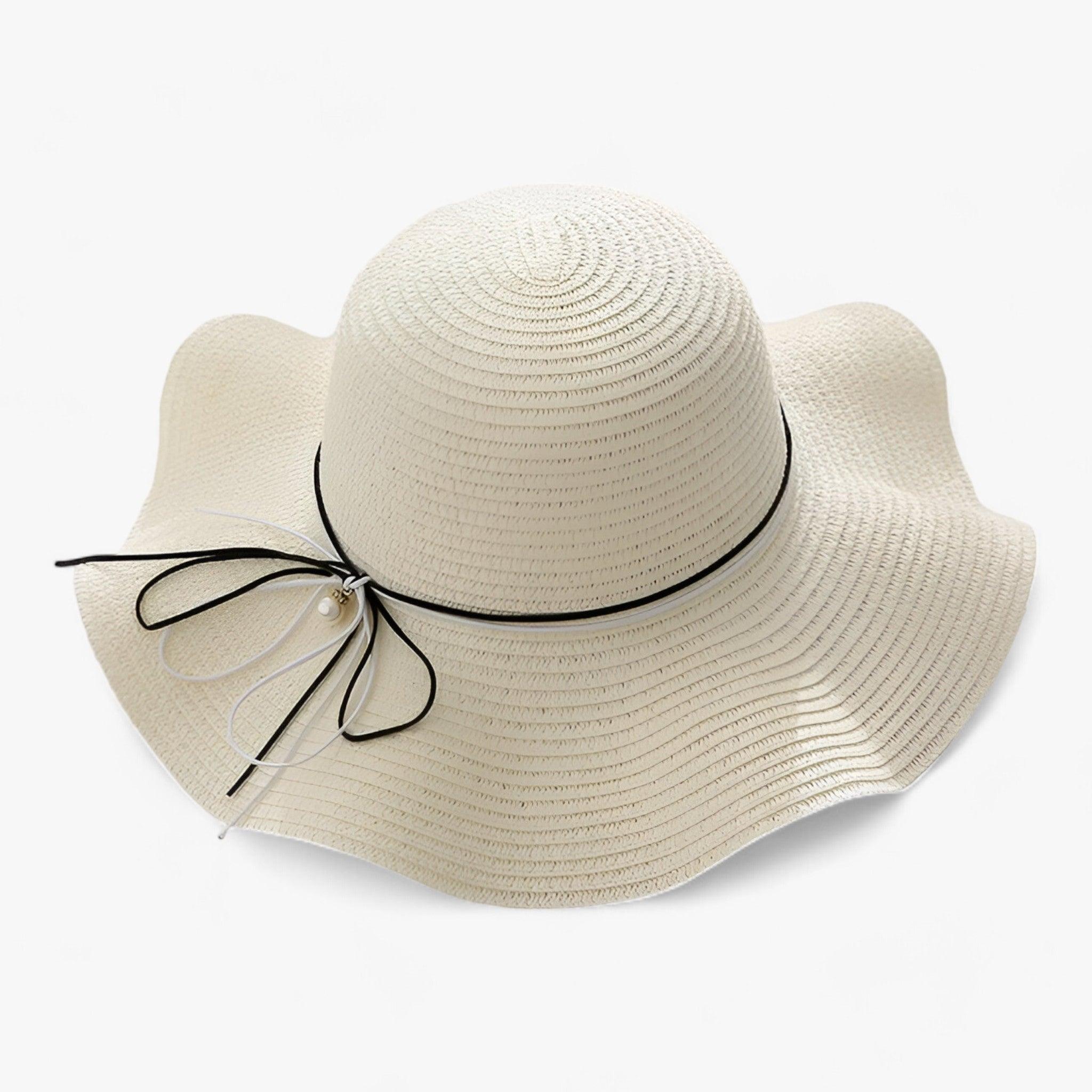 Chapeau de plage féminin aéré avec nœud et protection UV - BreezeBow