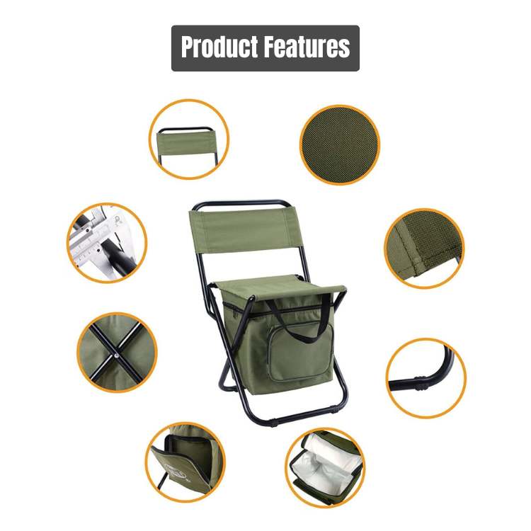 Chaise de Plein Air Pliable Tout-en-Un