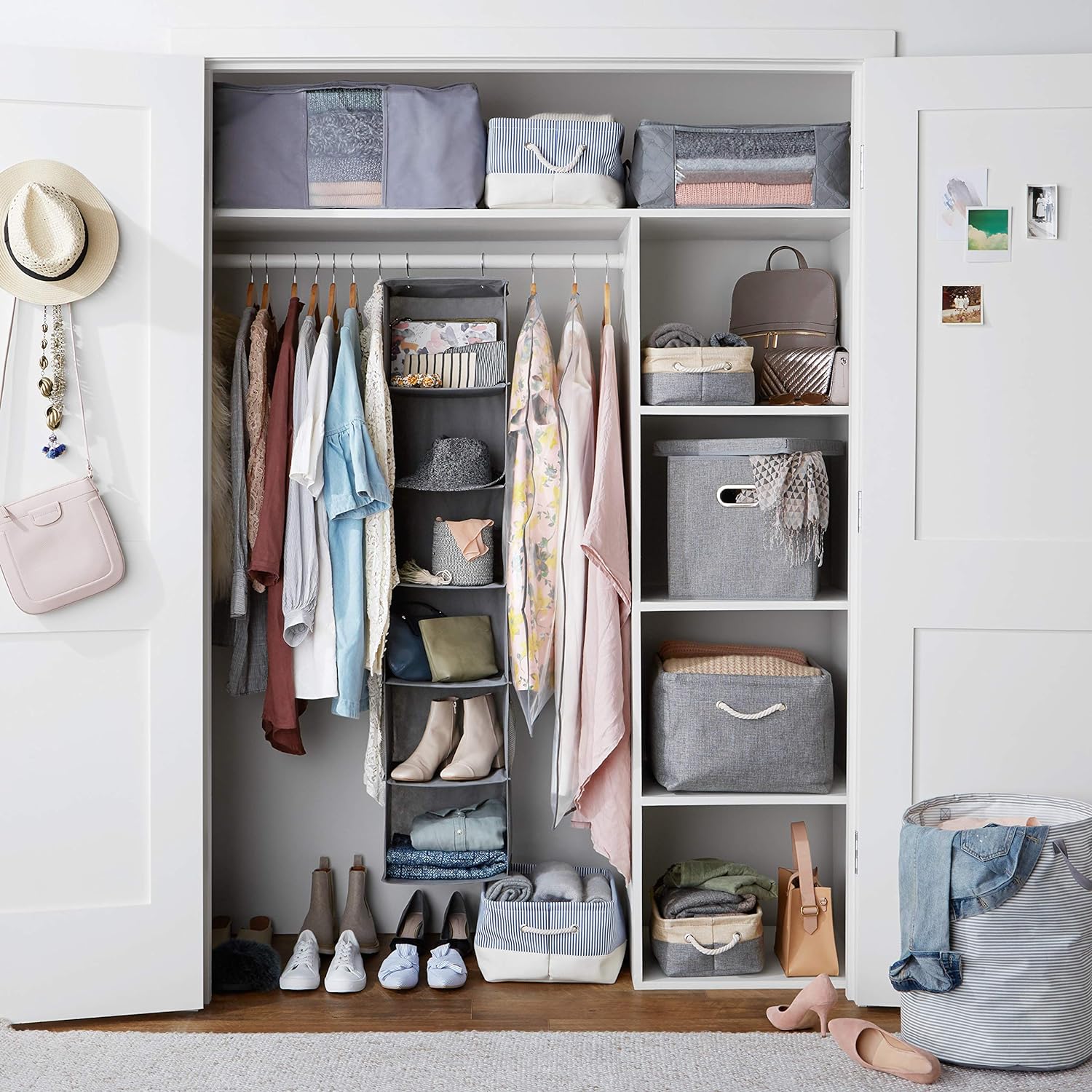 Ensemble de sacs de rangement pour vêtements PEVA – Housse anti-poussière 5 pièces avec fermeture éclair