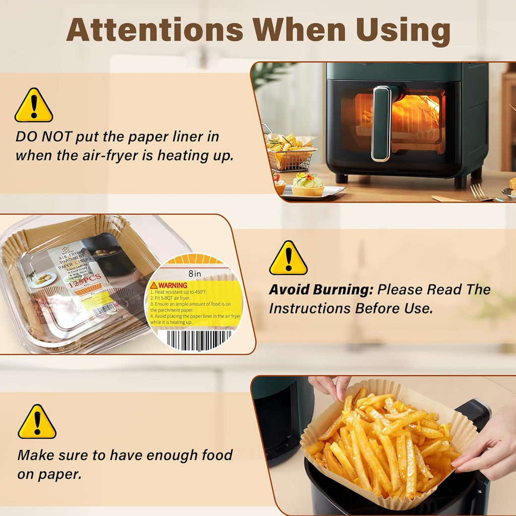 Feuilles jetables anti-adhésives pour friteuse à air - EasyCrisp