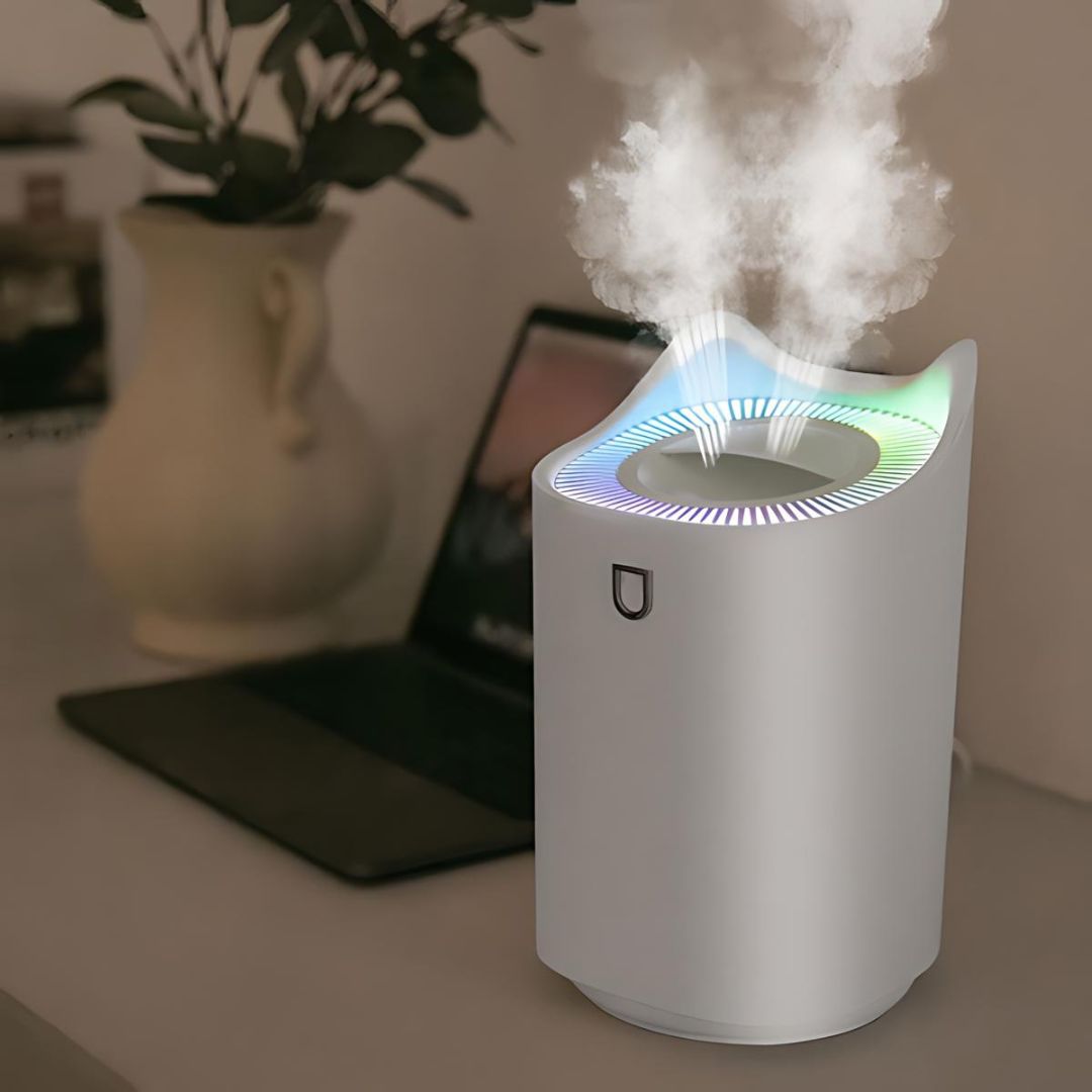 Humidificateur à ultrasons avec technologie de brouillard pour des espaces de vie respirables et confortables