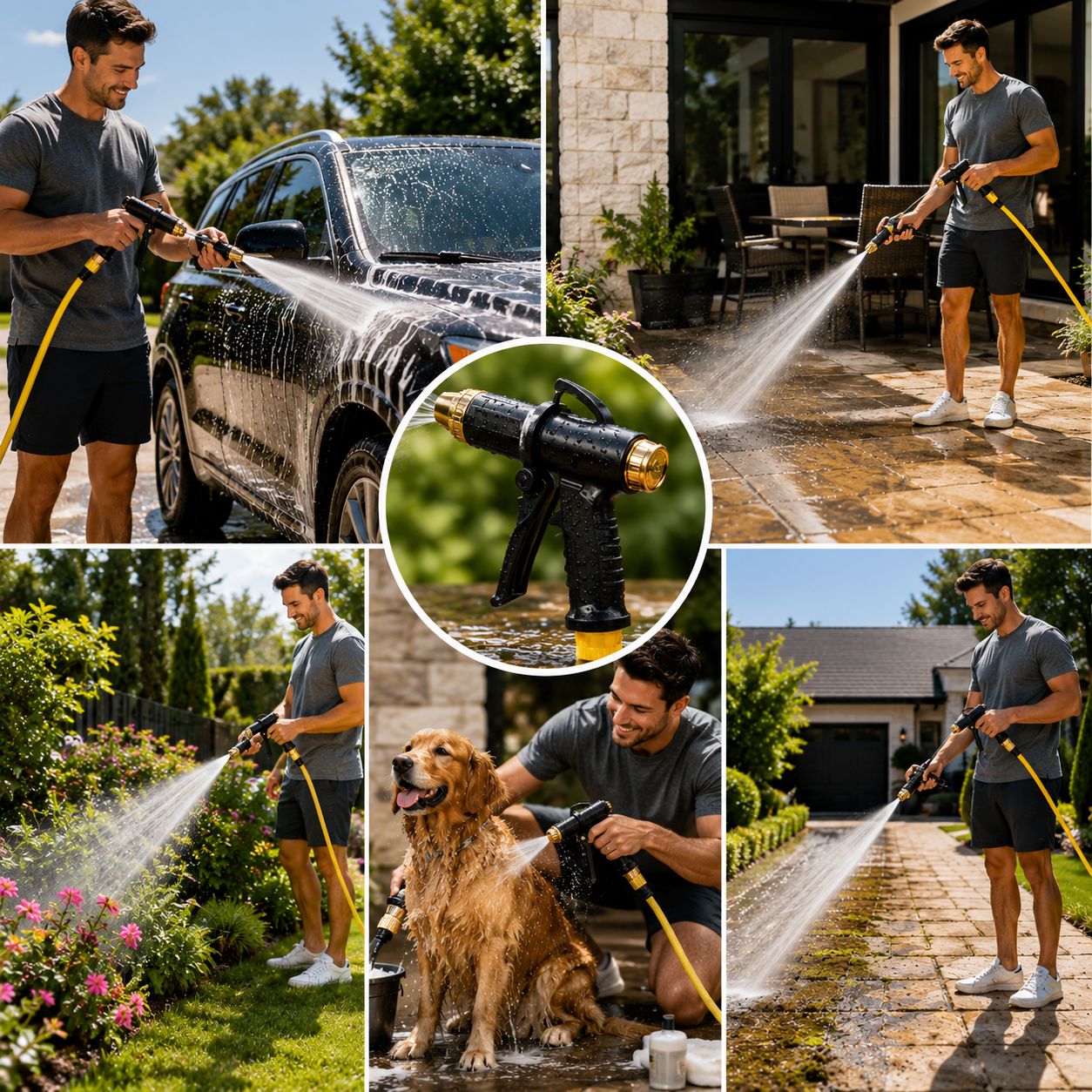 AQUAFORCE - Nettoyeur haute pression pour jardin et voiture